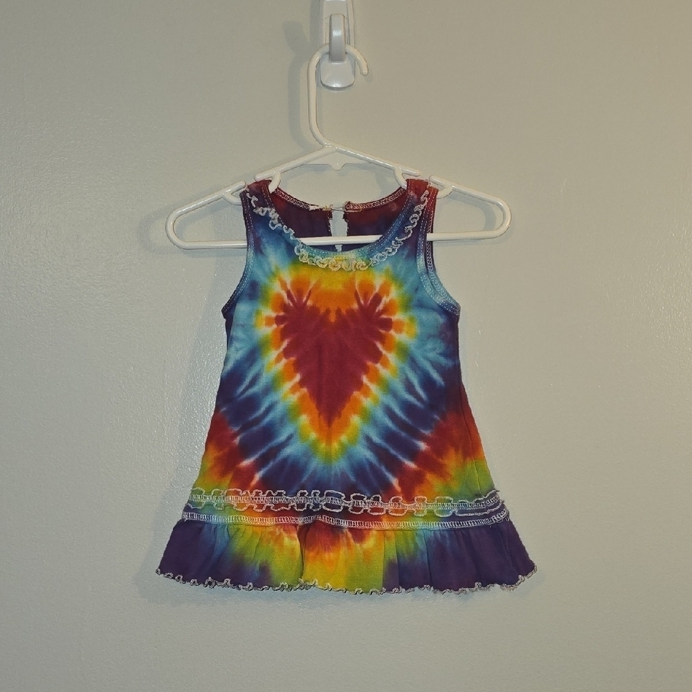 Colorful Tie-Dye Kids Tank Top Dress LOT-R2
